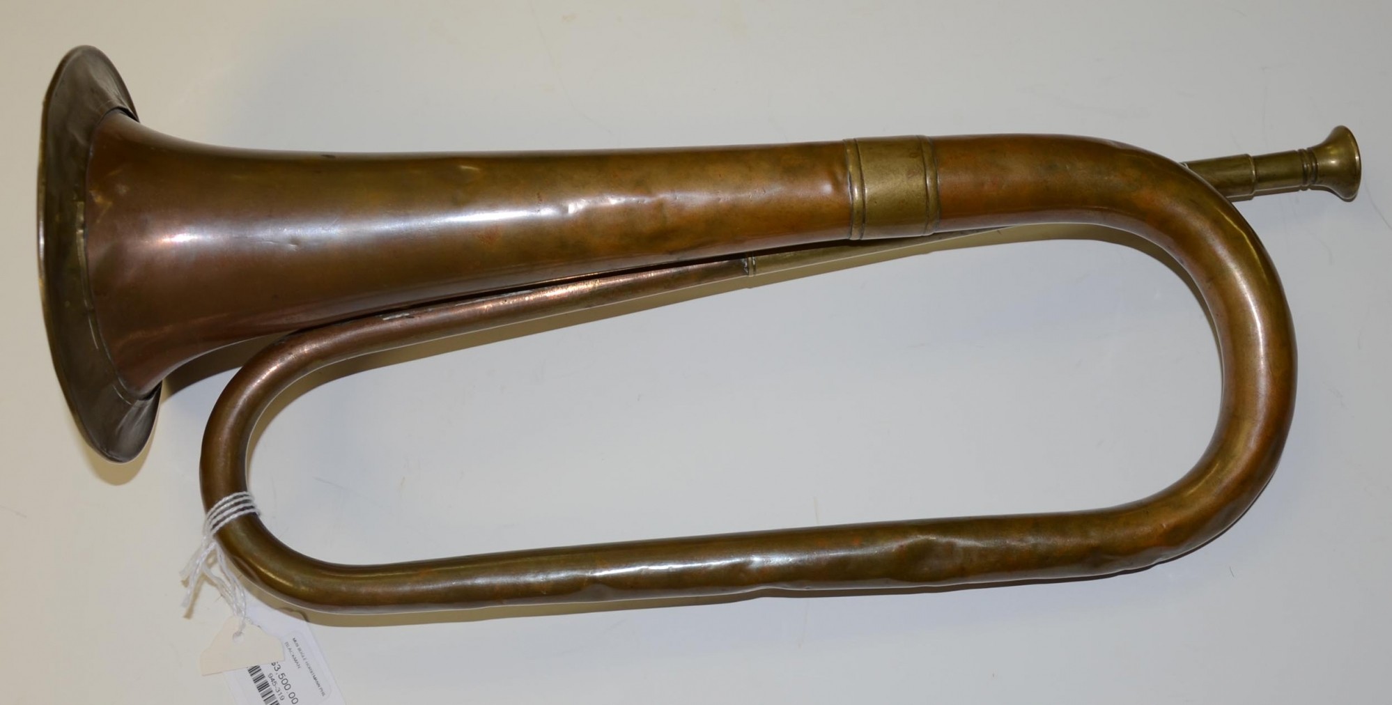 REGULATION BRASS BUGLE IDENTIFIED TO MEDAL OF HONOR RECIPIENT AND NATIONAL GAR COMMANDER WILMON BLACKMAR