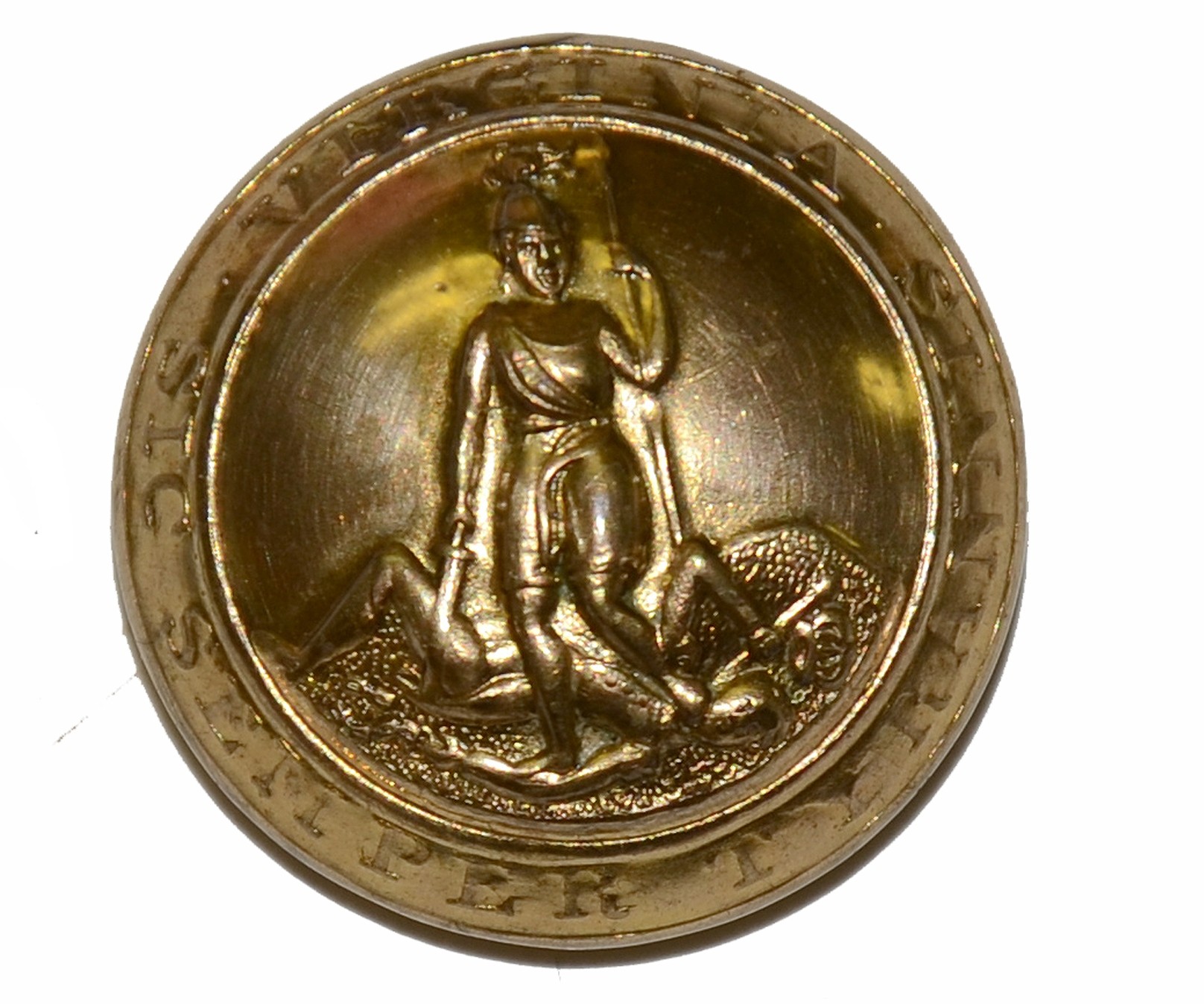 VIRGINIA STATE SEAL BUTTON (VA13)