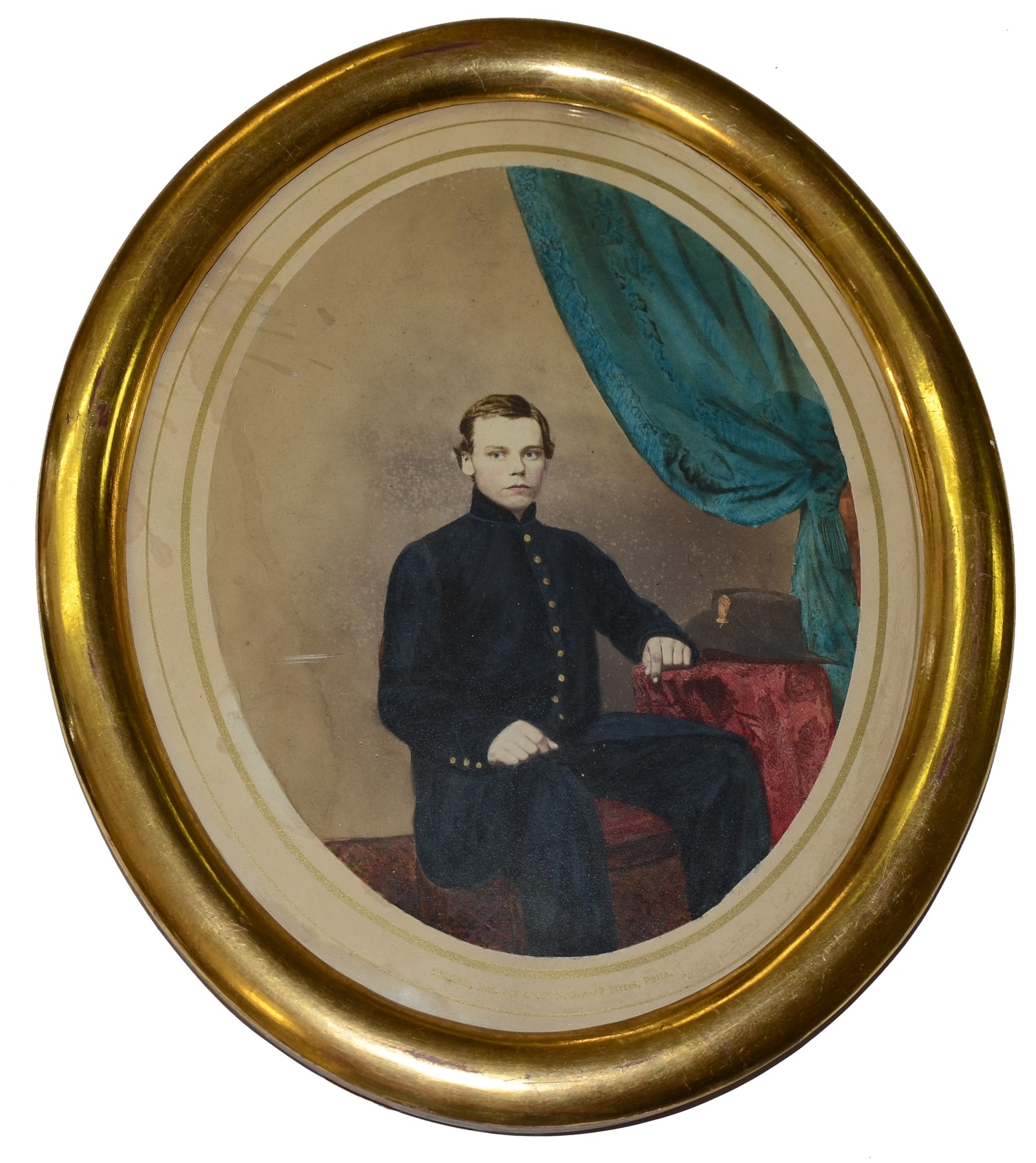 OVAL ALBUMEN OF HARRISON “HARRY” VANDYKE OF CO. D, 15TH PENNSYLVANIA CAVALRY