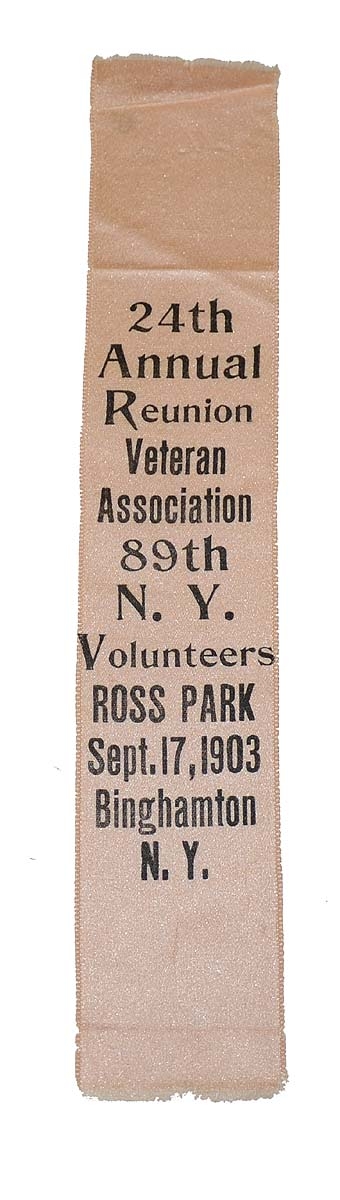 89TH NEW YORK VOLUNTEERS REUNION RIBBON, 1903