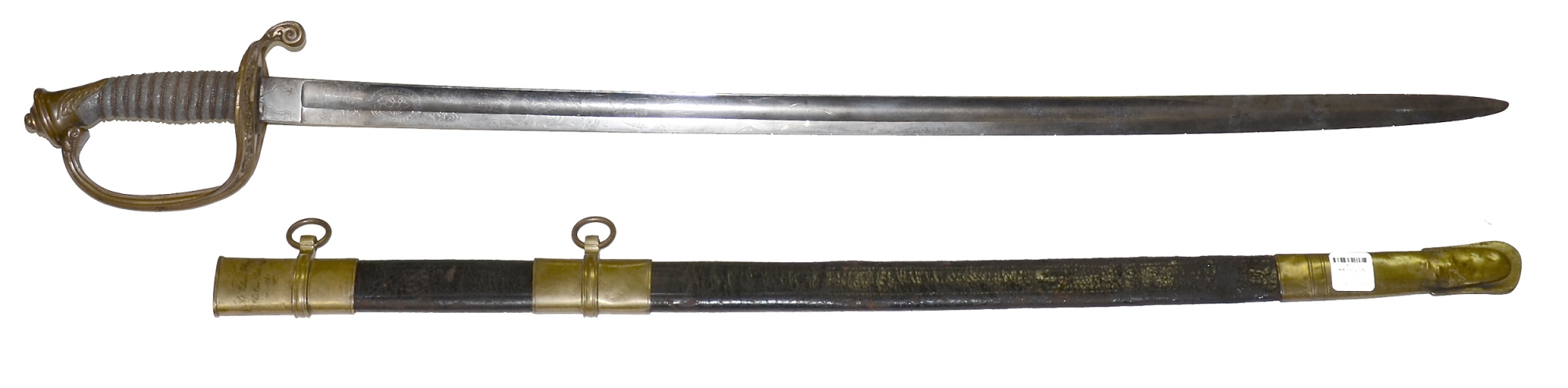 IMPORT MODEL 1850 FOOT OFFICER’S SWORD ID’D TO LT. WILLIAM MCCRORY, OHIO SHARPSHOOTER OFFICER