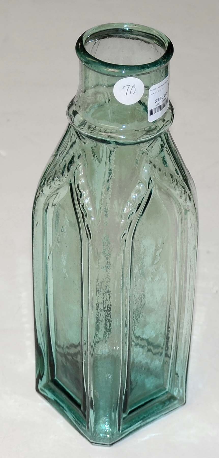 AQUA GLASS CATHEDRAL BOTTLE