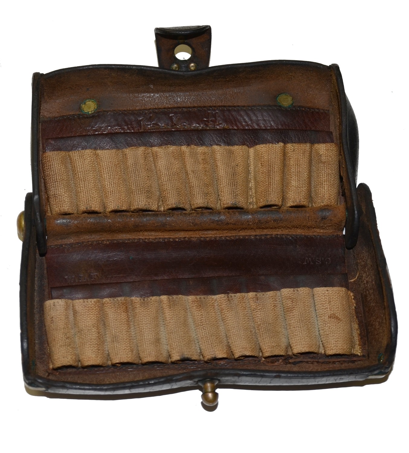 M1874 MCKEEVER CARTRIDGE BOX WITH NEW JERSEY MILITIA PLATE — Horse