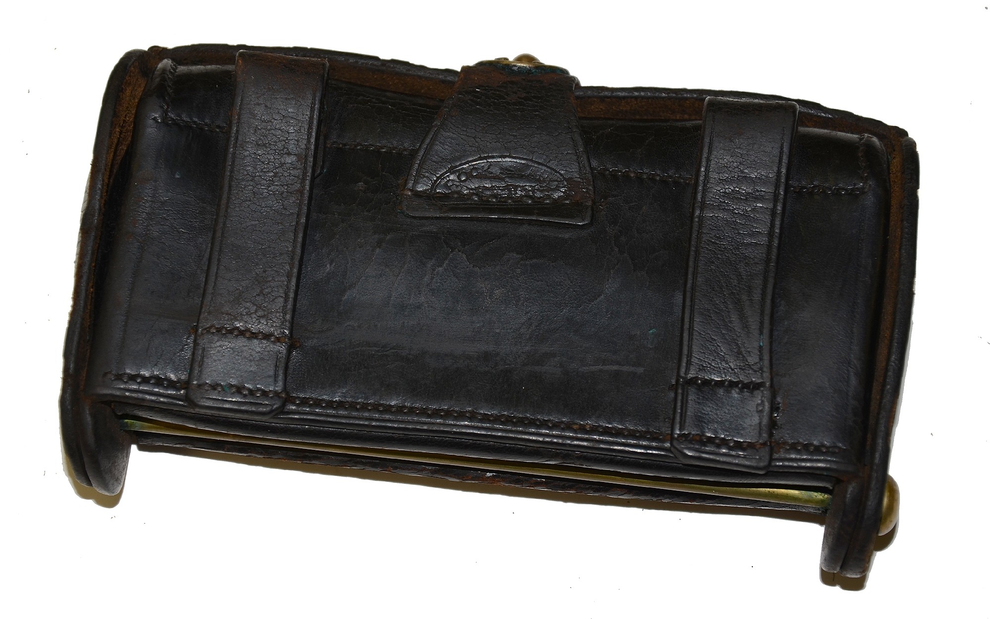M1874 MCKEEVER CARTRIDGE BOX WITH NEW JERSEY MILITIA PLATE — Horse