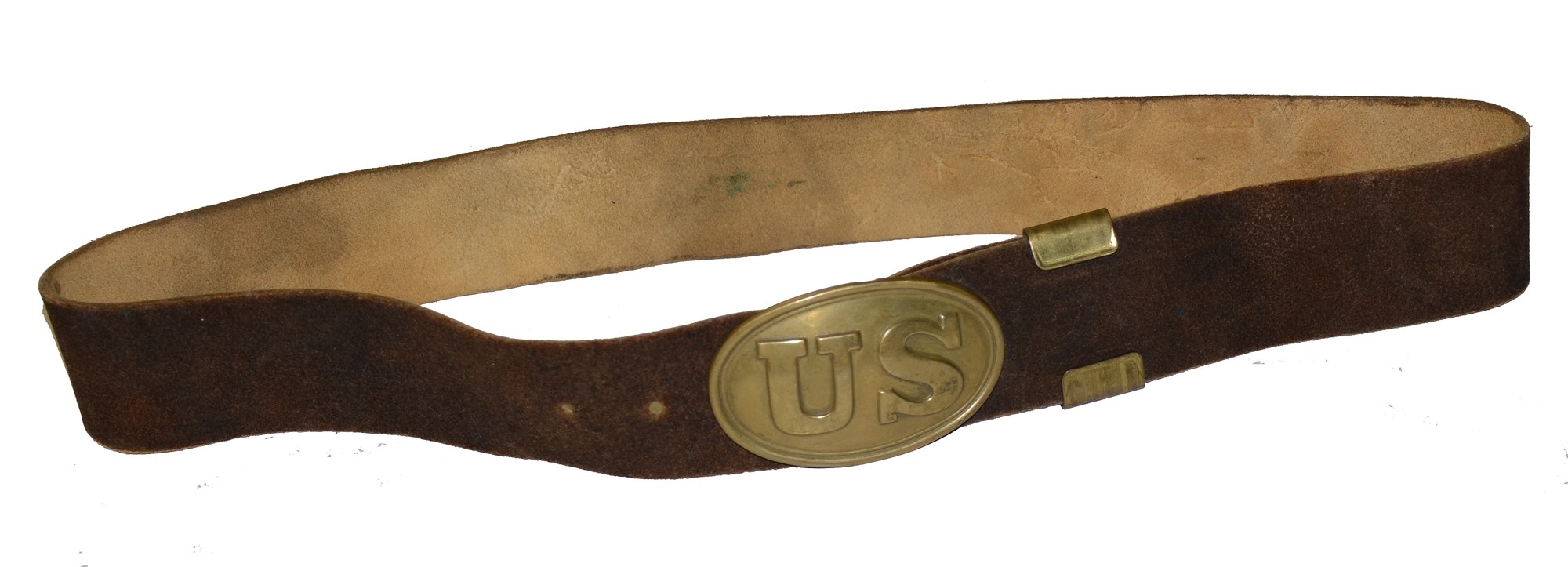 UNISSUED US BUCKLE AND BUFF BELT