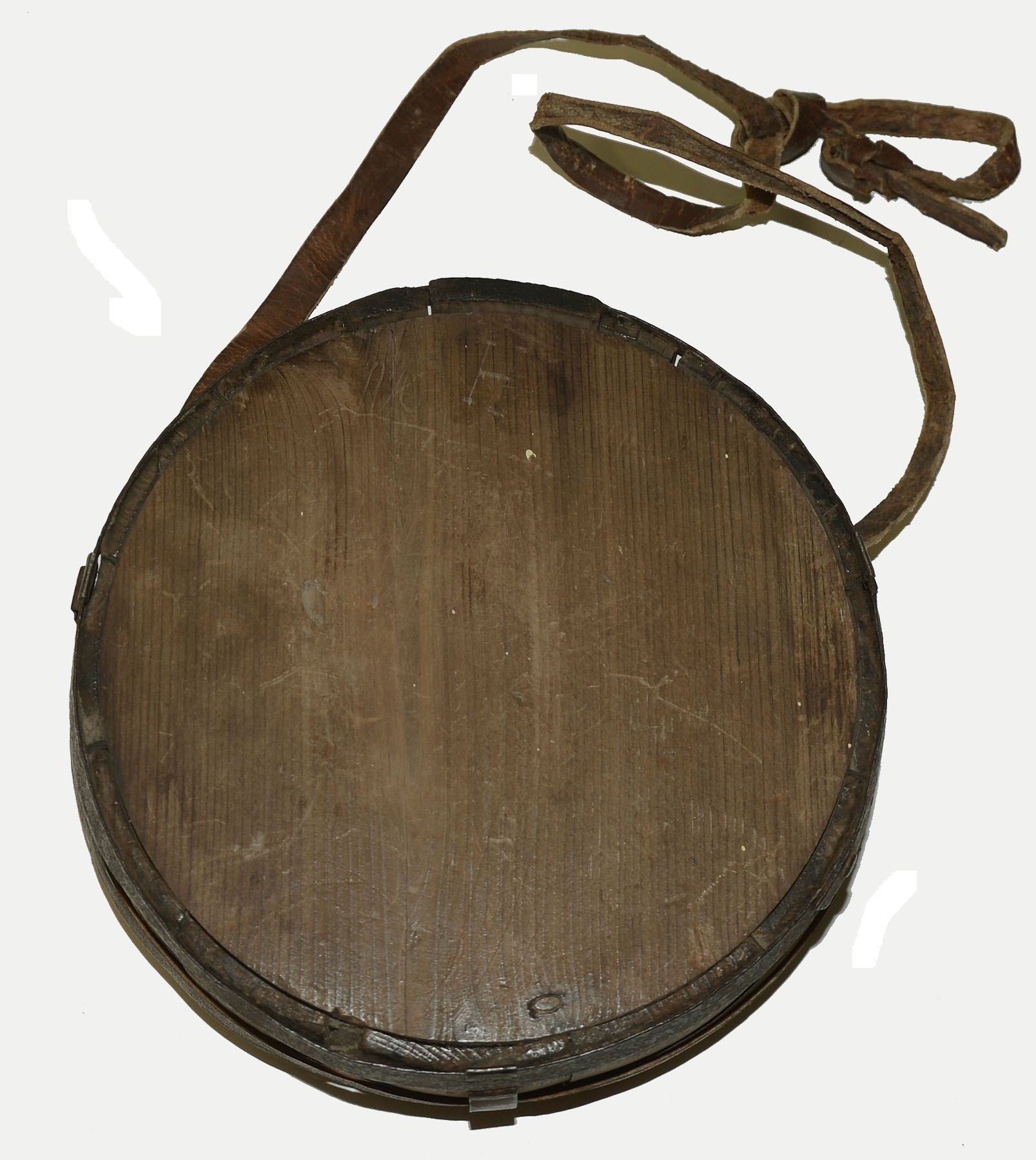 CONFEDERATE WOOD DRUM CANTEEN WITH STRAP
