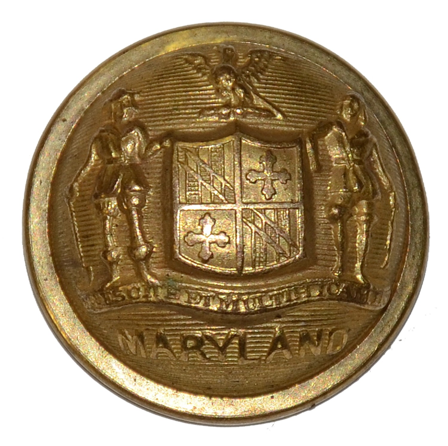 MARYLAND STATE SEAL COAT BUTTON