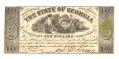 THE STATE OF GEORGIA, GEORGIA, $10 NOTE