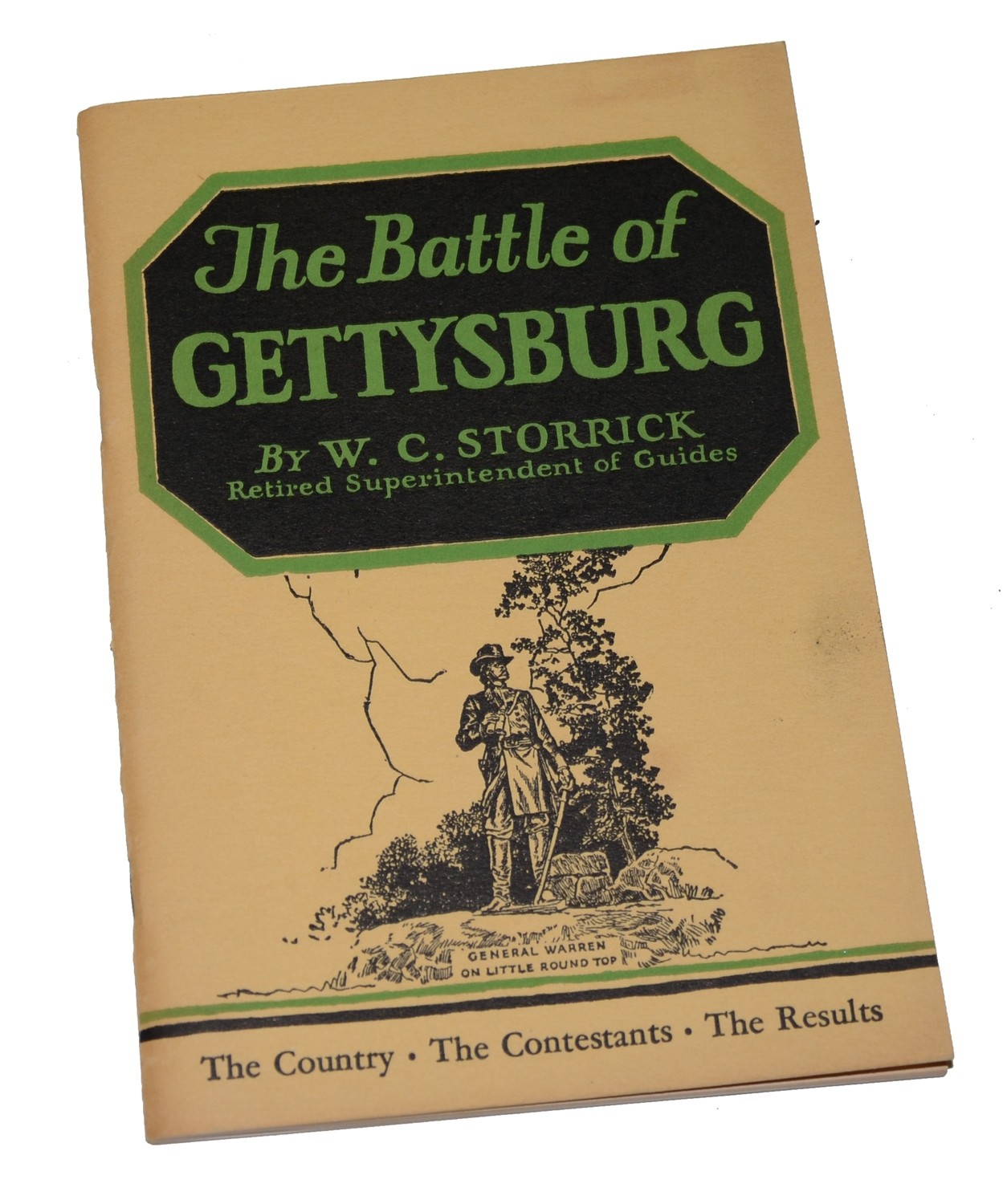 VINTAGE GETTYSBURG TOUR BOOK – THE BATTLE OF GETTYSBURG BY W.C. STORRICK, SIGNED BY AUTHOR