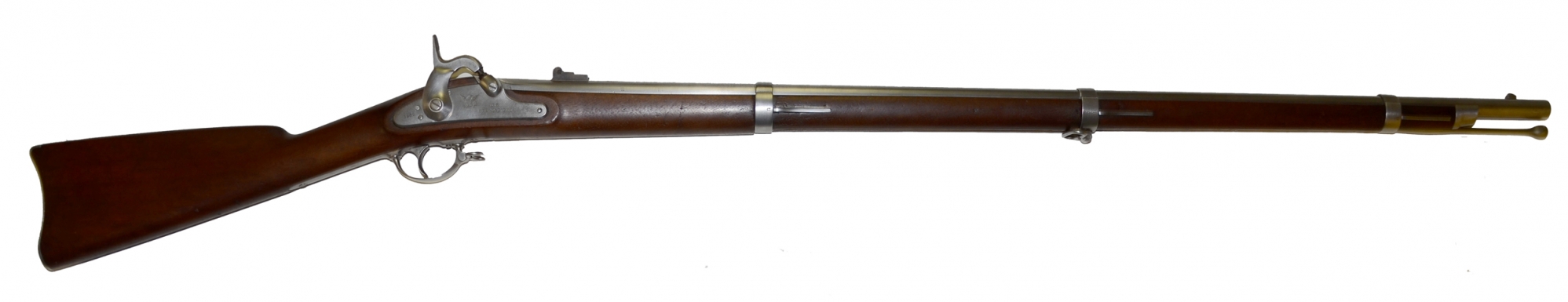 CONFEDERATE REPAIRED MODEL 1861 SPRINGFIELD RIFLE MUSKET, DATED 1862