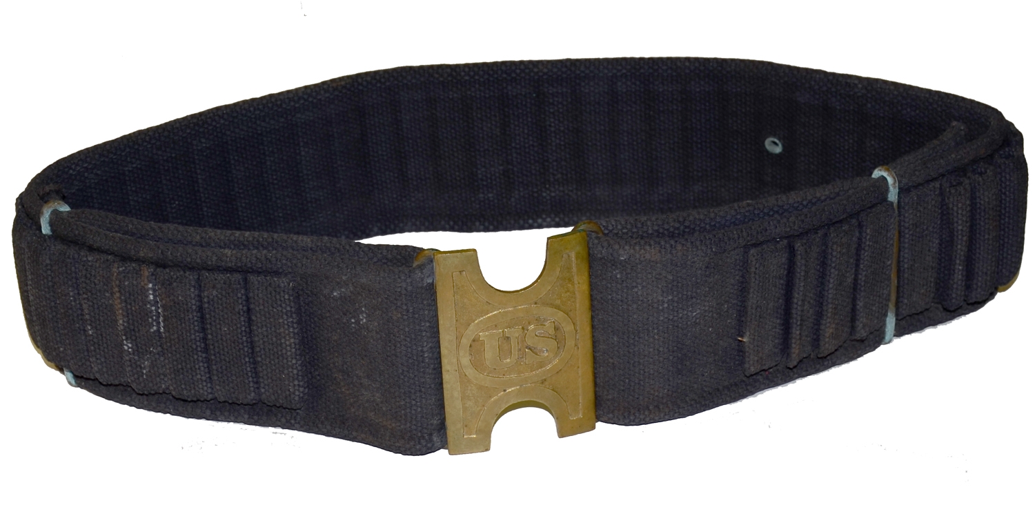 LATE 1890’S MILLS CARTRIDGE BELT WITH PLATE