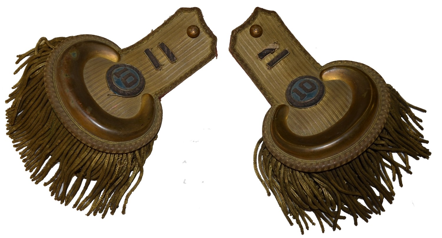 CAPTAIN OF 10th INFANTRY DRESS EPAULETTES