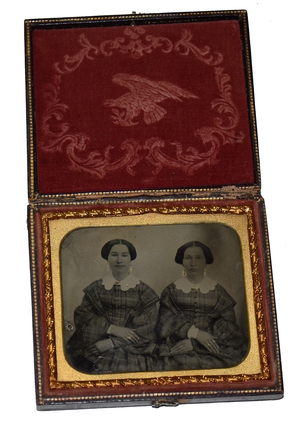 SIXTH PLATE AMBROTYPE OF TWO LADIES