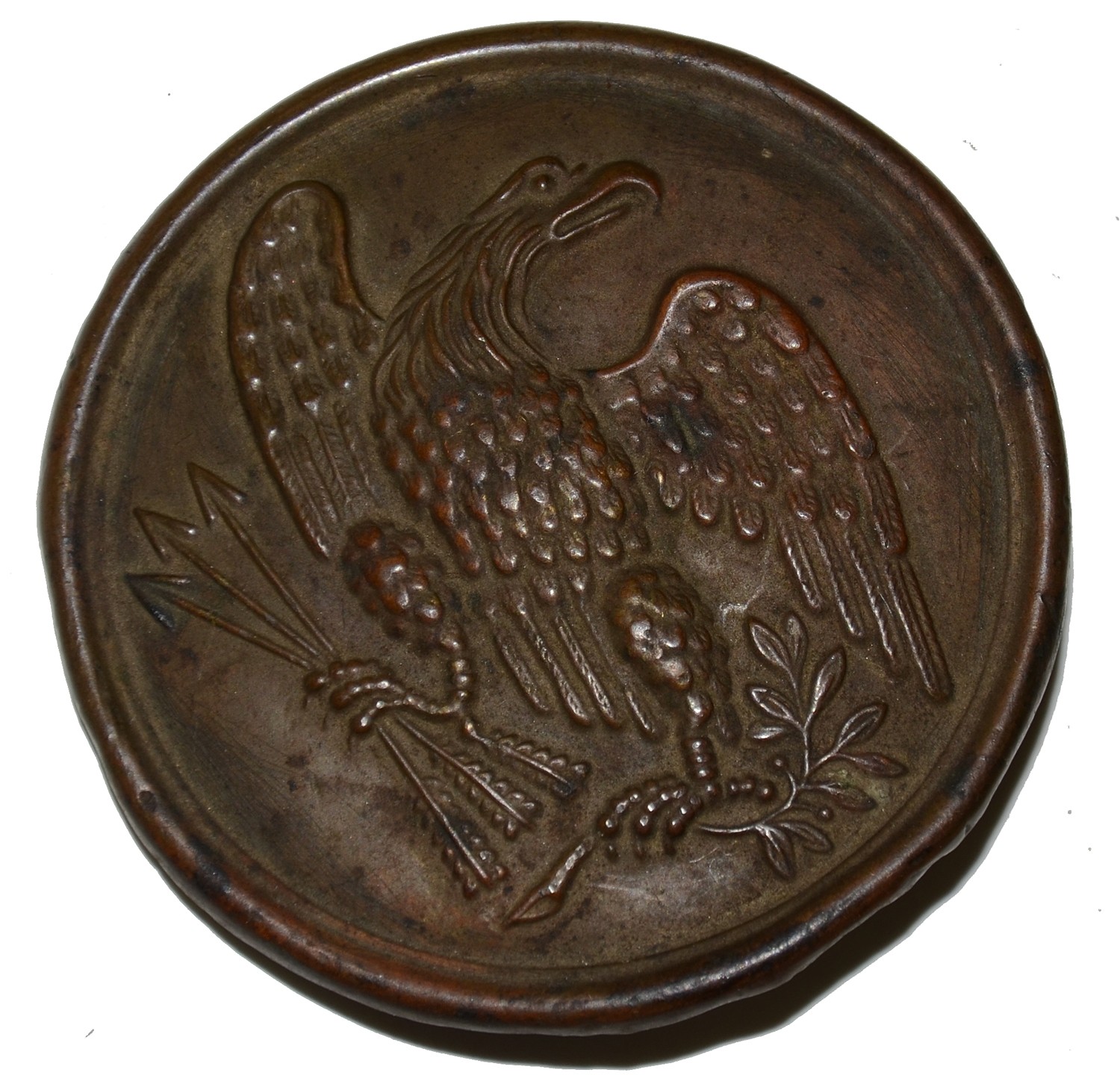 US EAGLE BREAST PLATE WITH INITIALS ON REVERSE