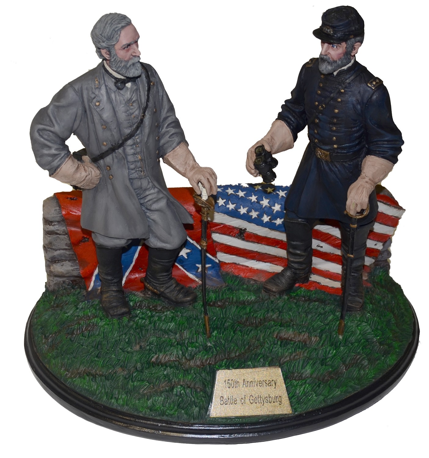 GETTYSBURG 150th ANNIVERSARY STATUE OF LEE & MEADE BY TERRY JONES
