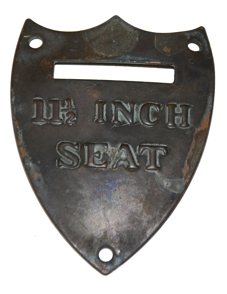 SADDLE SHIELD FOR McCLELLAN SADDLE FROM SHIELDS MUSEUM COLLECTION OF GETTYSBURG