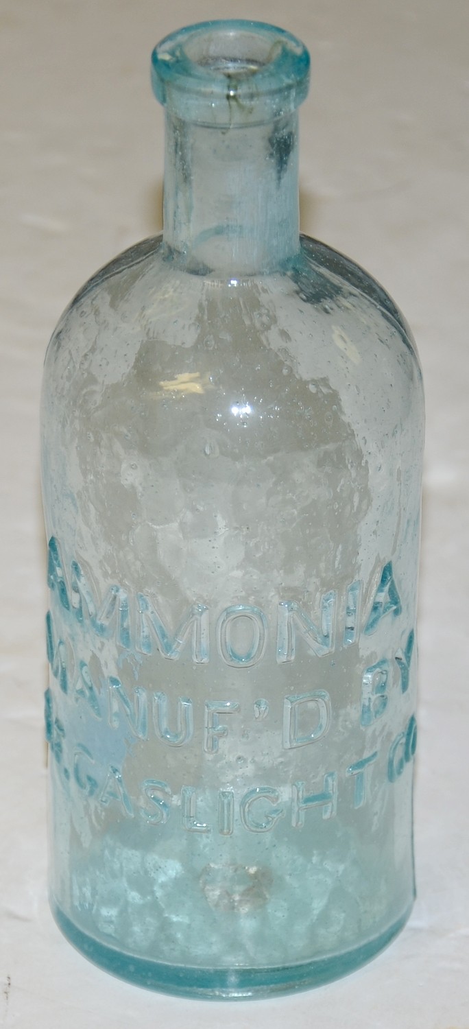 AQUA GLASS BOTTLE S.F. GASLIGHT CO. — Horse Soldier