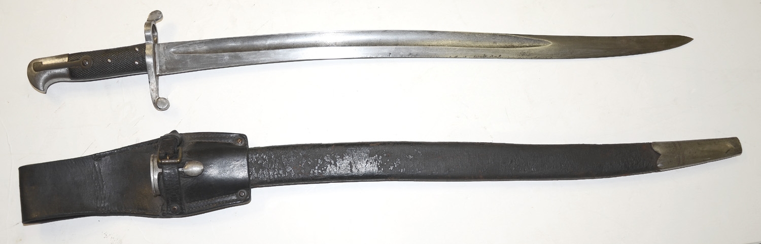 ENFIELD PATTERN 1856 SABER BAYONET WITH SCABBARD AND FROG