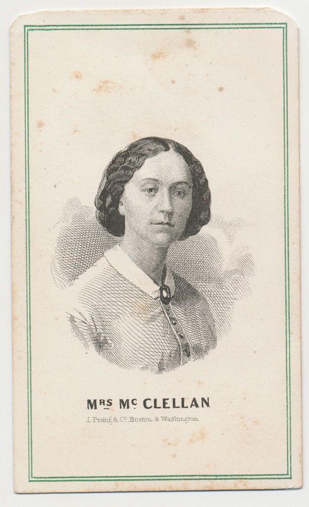 CDV ETCHING OF MRS. ELLEN McCLELLAN     