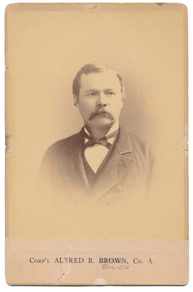 CABINET CARD – ALFRED R. BOWEN, 2ND NEW HAMPSHIRE INFANTRY