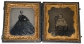 SIXTH PLATE AMBROTYPES OF LADY & CHILD
