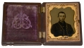 NINTH PLATE AMBROTYPE - WAIST UP VIEW OF A NEW YORK MILITIAMAN
