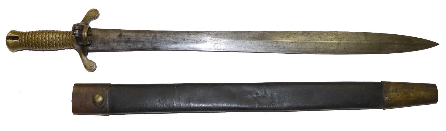 RARE BAYONET & SCABBARD FOR THE MODEL 1847 SAPPERS & MINERS MUSKETOON