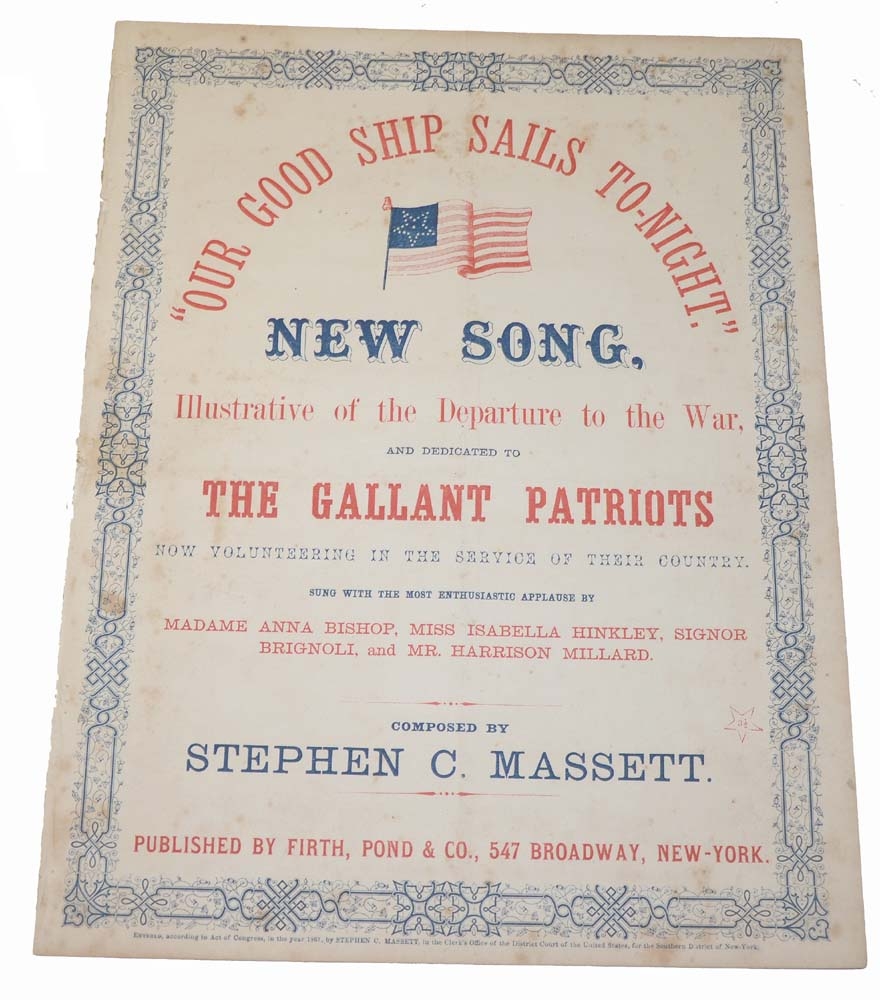 CW SHEET MUSIC — “OUR GOOD SHIP SAILS TONIGHT!”