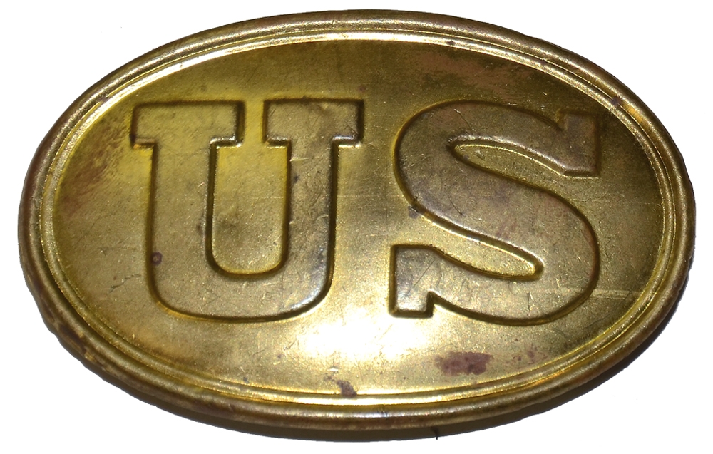 UNISSUED PATTERN 1839 OVAL US BELT PLATE