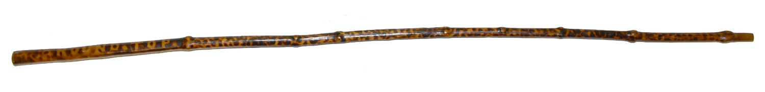EARLY GETTYSBURG SOUVENIR WOOD CANE FROM ROUND TOPS