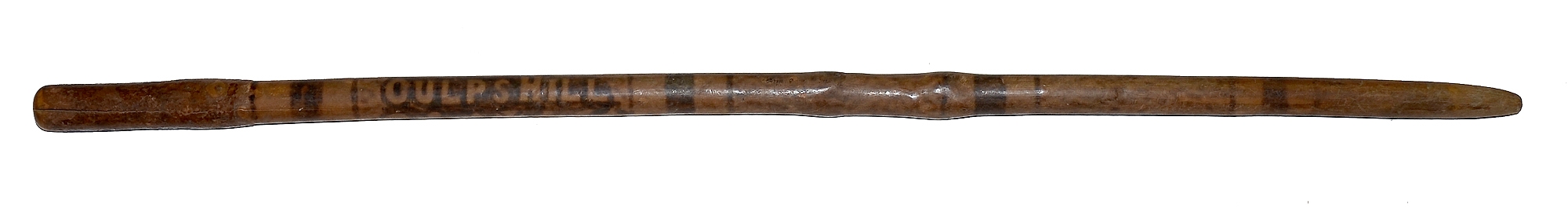 EARLY GETTYSBURG SOUVENIR WOOD CANE FROM CULP’S HILL