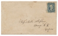 SOUTHERN MAIL ENVELOPE WITH CONFEDERATE POSTAGE