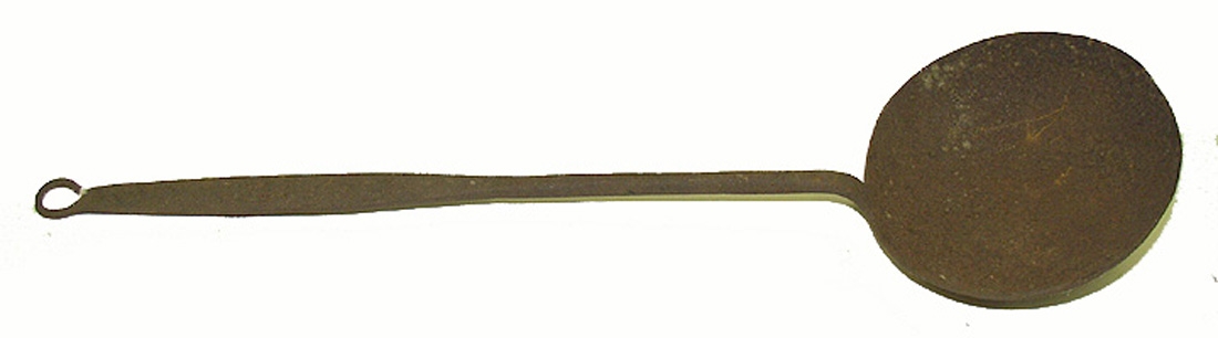 LARGE HAND-FORGED CAMP LADLE RECOVERED AT CULP’S HILL, GETTYSBURG - GEISELMAN COLLECTION