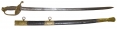 M1850 STAFF AND FIELD OFFICER’S SWORD PRESENTED TO CAPT. EDWIN A. WOOD, CO. A, 51ST MASSACHUSETTS