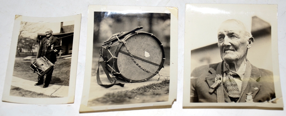 THREE POST-WAR PHOTOS OF 145TH OHIO DRUMMER