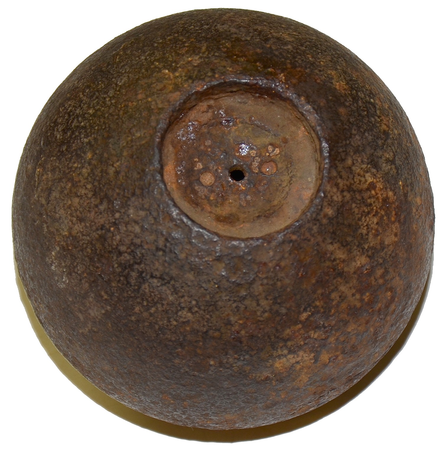 U.S. 4.52” 12-POUND SPHERICAL SHELL FOUND AT SPANGLER’S SPRING, GETTYSBURG – GEISELMAN COLLECTION