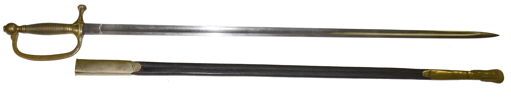 US MODEL 1840 NCO SWORD PRESENT TO SGT. J. L MULLIKEN, 44TH MASSACHUSETTS INFANTRY