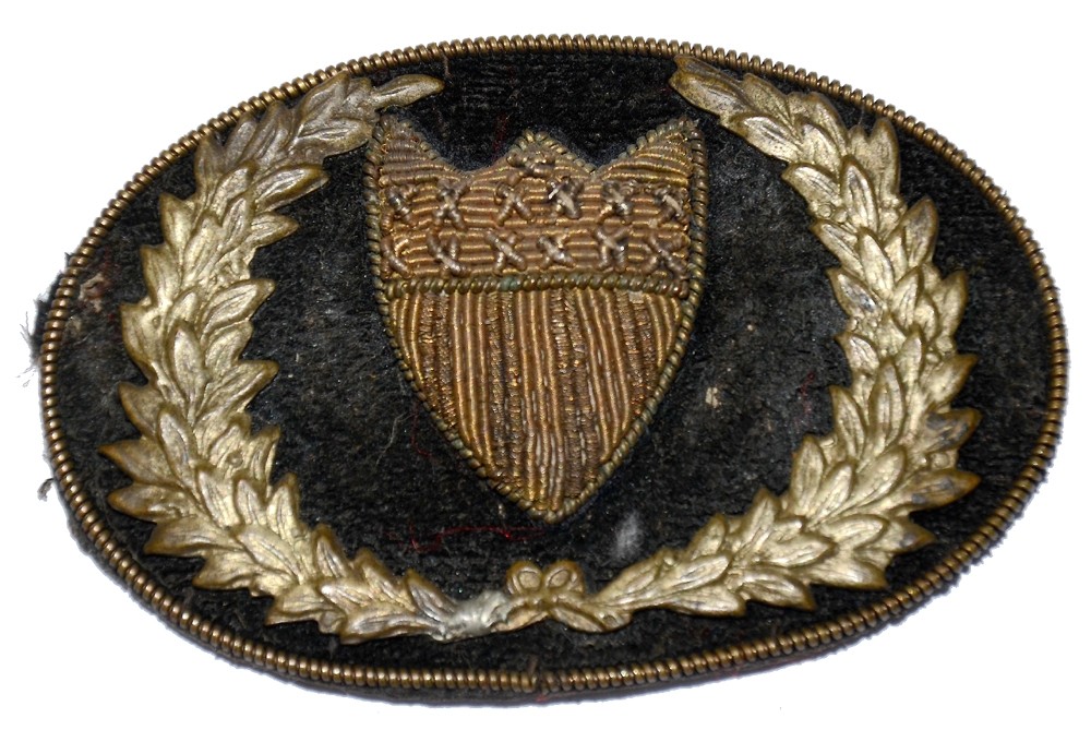 RARE CIVIL WAR OFFICER’S TOPOGRAPHICAL ENGINEER HAT INSIGNIA