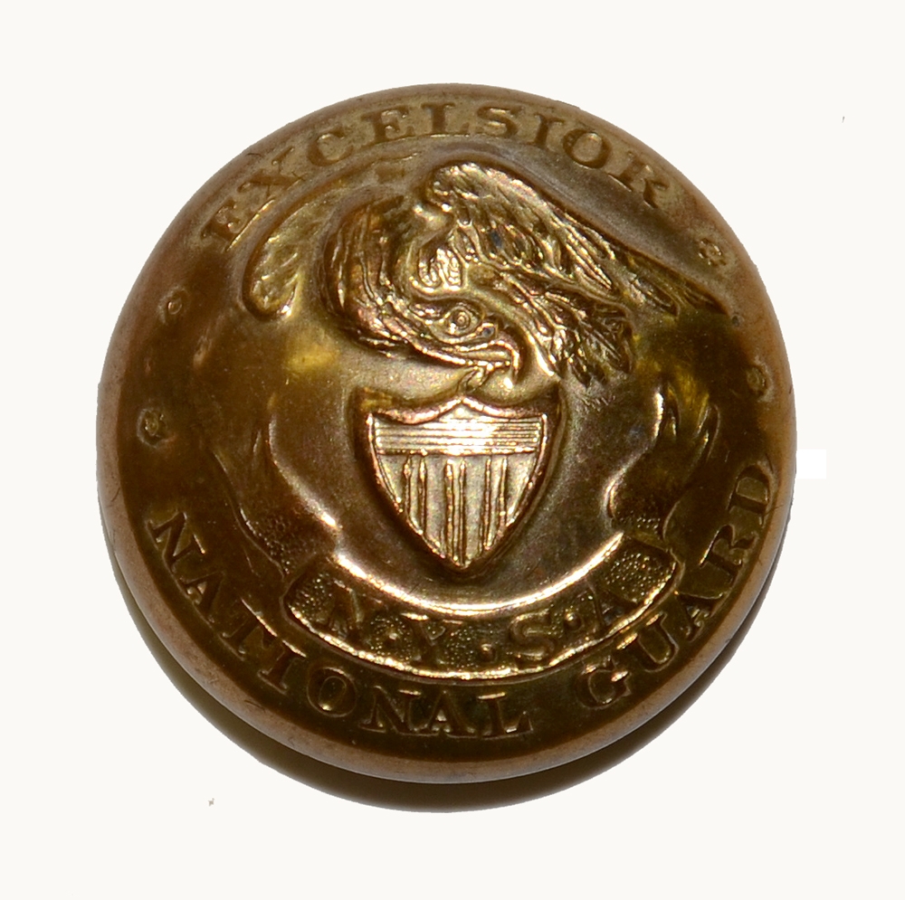NEW YORK STATE NATIONAL GUARD ARTILLERY COAT BUTTON