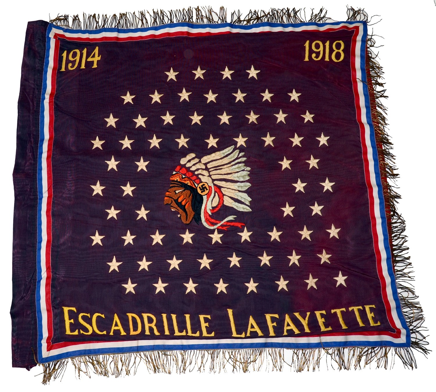 LAFAYETTE ESCADRILLE VETERANS’ FLAG PRESERVED BY AN AMERICAN FLYER