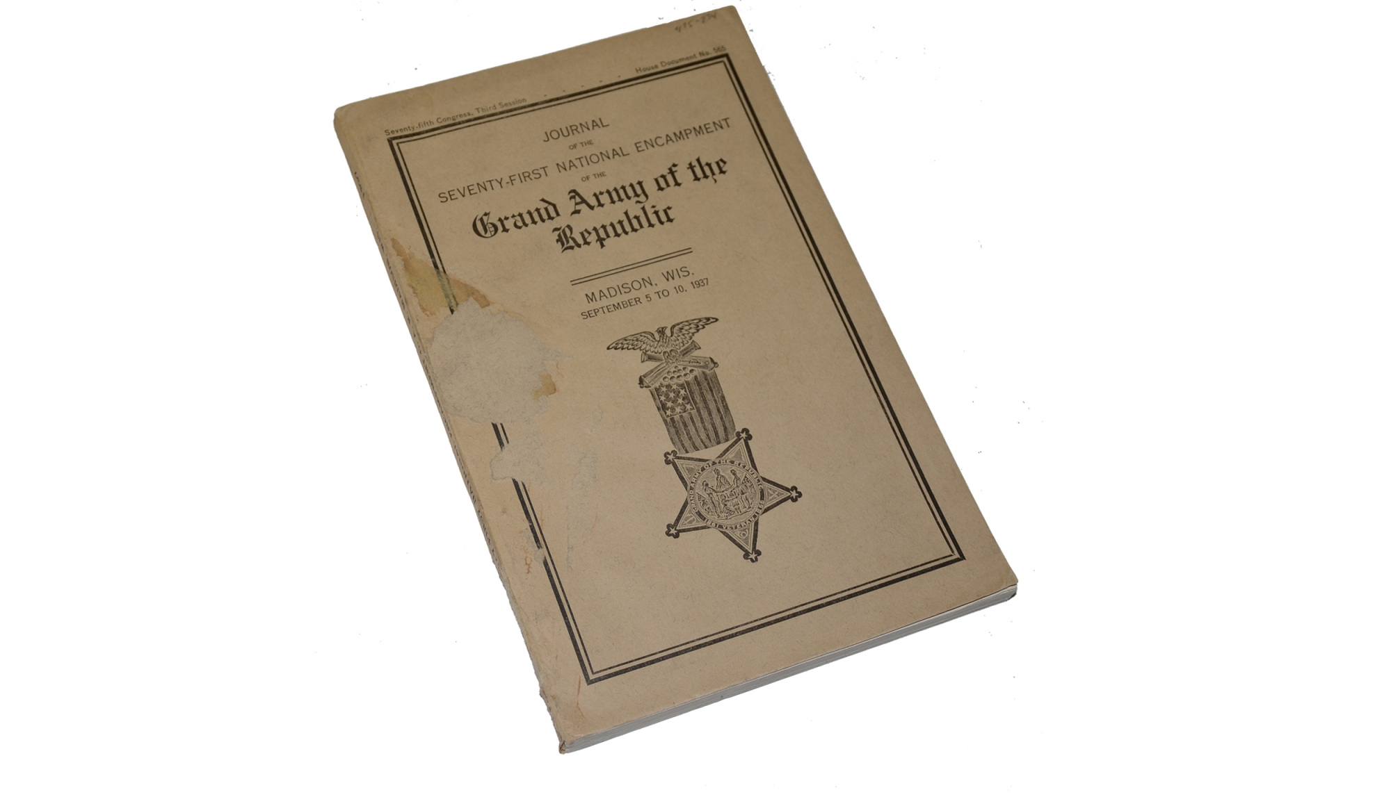 G.A.R. JOURNAL OF 1937 NATIONAL ENCAMPMENT IN WISCONSIN