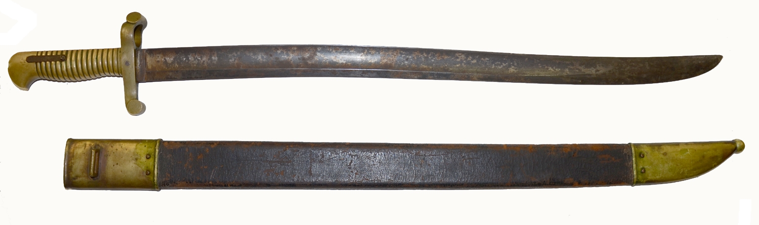 SABER BAYONET AND SCABBARD FOR THE 1855 HARPERS FERRY RIFLE