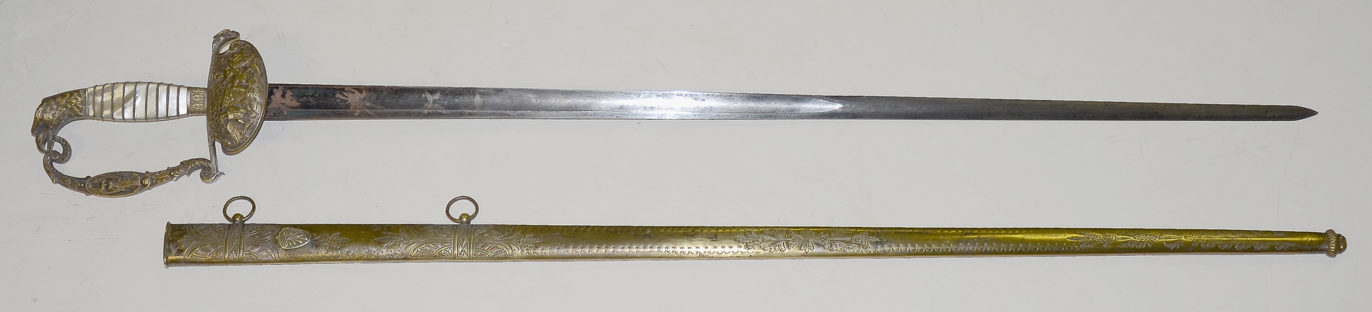U.S. IMPORT EAGLE HEAD OFFICER’S SWORD CA. 1820-1830s