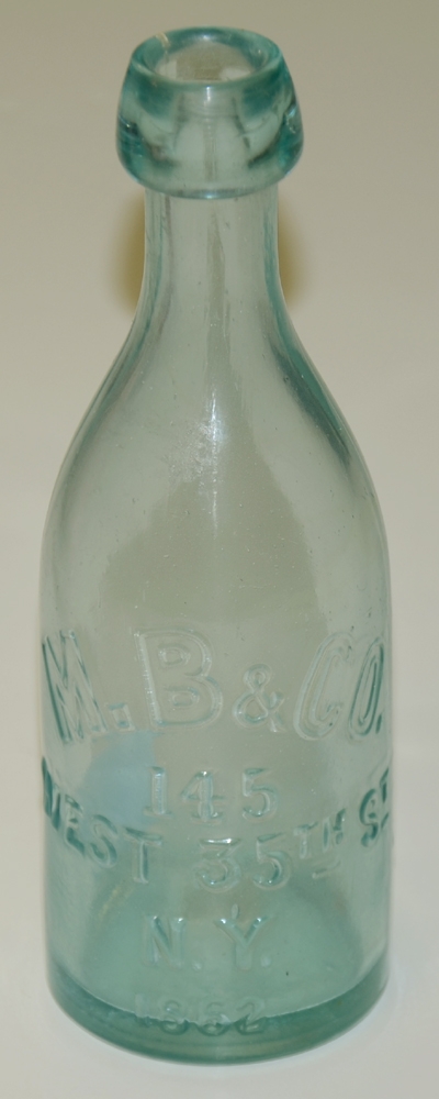 M.B. & CO. BOTTLE, 1862