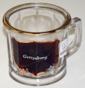 RUBY FLASH GLASS GETTYSBURG SOUVENIR MUG