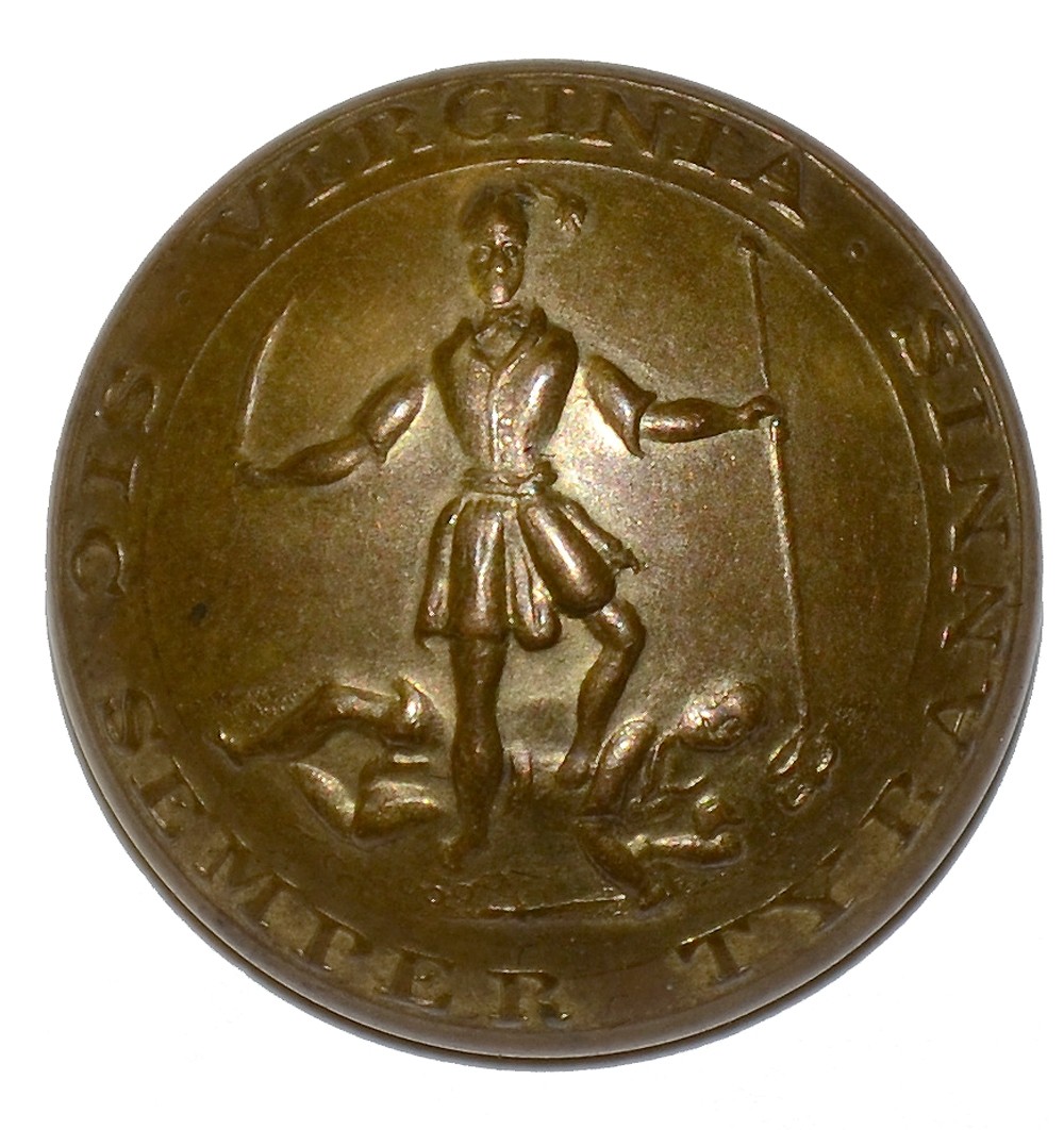 VIRGINIA STATE SEAL COAT BUTTON