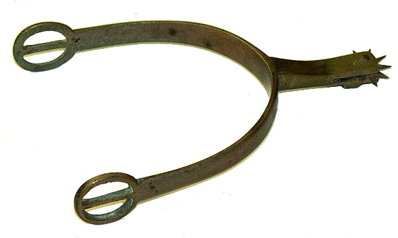 CIVIL WAR ERA, FINE CONDITION, NON-DUG, SINGLE, WELL MADE BRASS SPUR