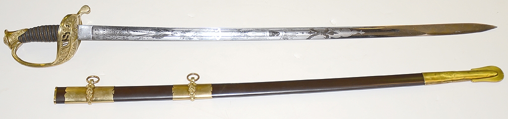 FINE, HIGH-GRADE M1850 STAFF & FIELD OFFICER'S SWORD WITH SCABBARD BY SCHUYLER, HARTLEY & GRAHAM