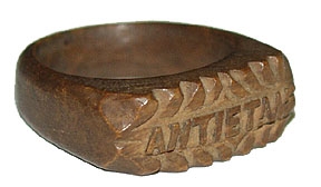 CARVED WOODEN RING