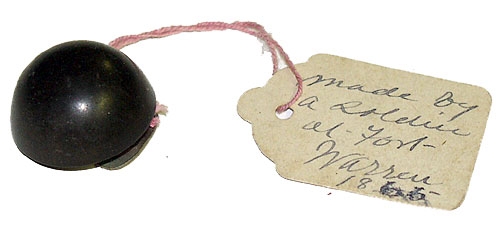GUTTA PERCHA LAPEL PIN - FORT WARREN